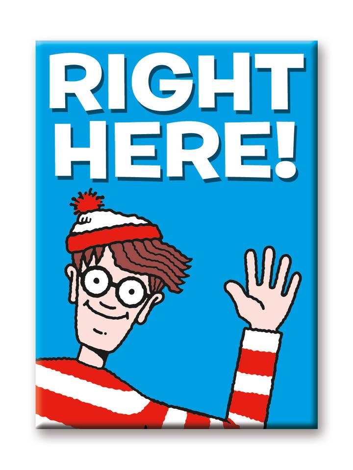 Where's Waldo? - Right Here Flat Magnet (2.5" x 3.5") for wholesale by Great Stuff Novelties (GSN) by NMR Brands