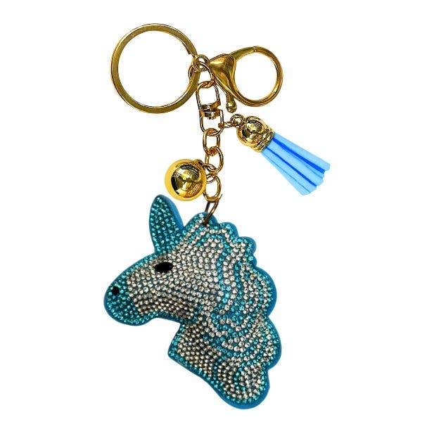Queens Designs - Wholesale Keychain - Women's - Unicorn Crystal Bling Keychains8