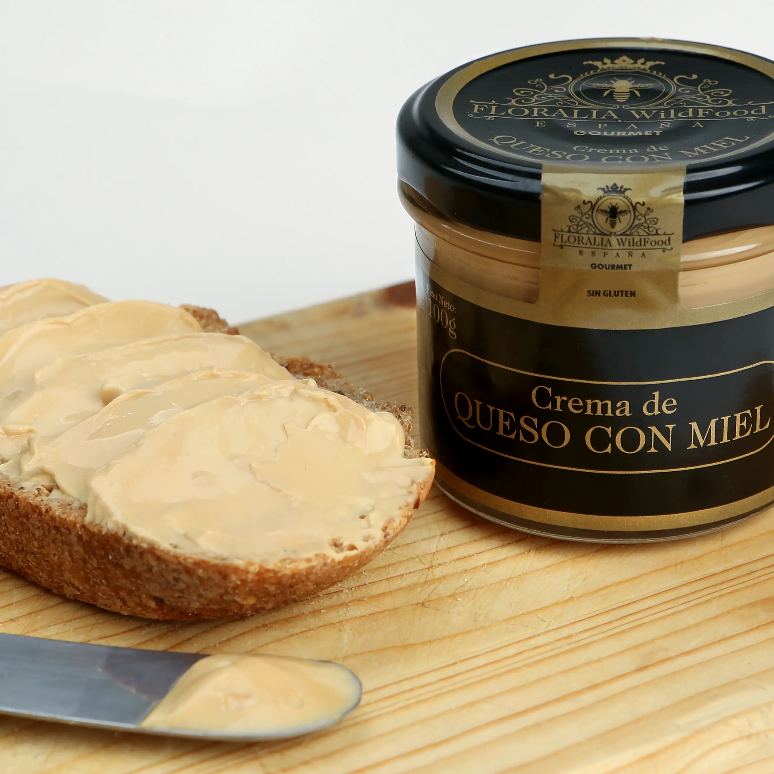 Floralia Miel España - Venta al por mayor Quesos - CREMA DE QUESO CON MIEL GOURMET. 100 GR1