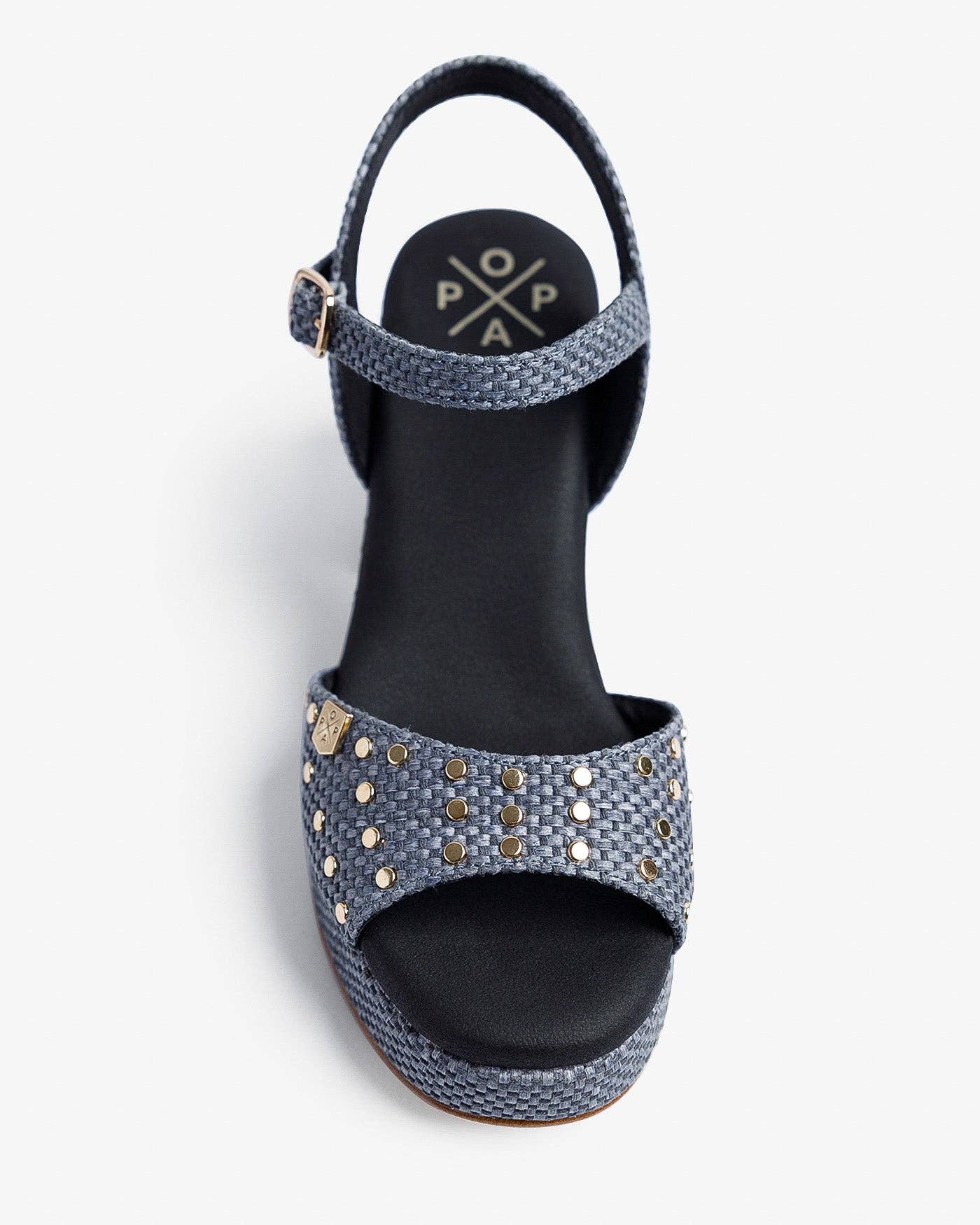 POPA - Wholesale Platform Heels - Women's - Daira Raffia Black Sandal3