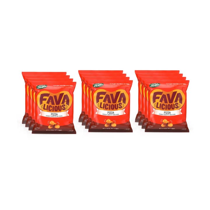 Favalicious® - Wholesale Nuts - Favalicious Pizza Flavor roasted fava beans 1 oz bags-300/bx2