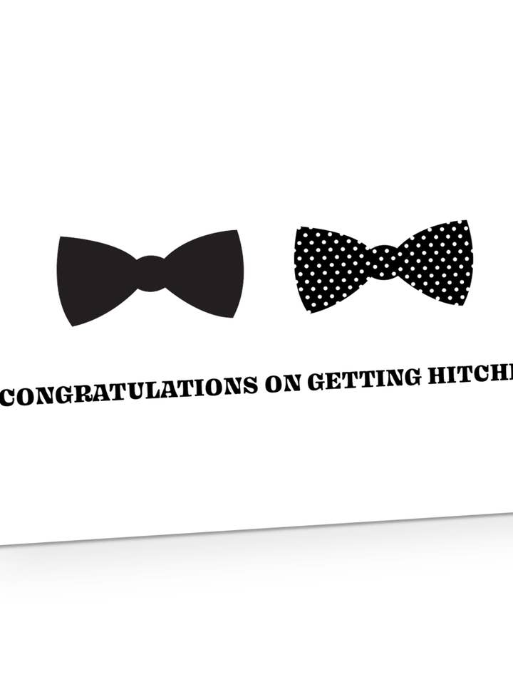GRATTIS TILL ATT FÅ HITCHED gratulationskort för wholesale av Two Brides Presents