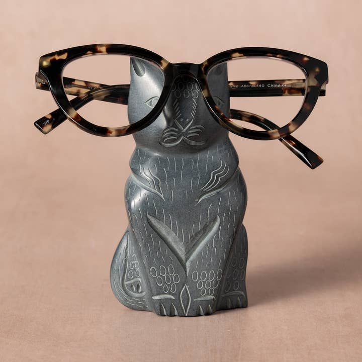 Kalpana Cat Stone Eyeglass Holder for wholesale by Ten Thousand Villages