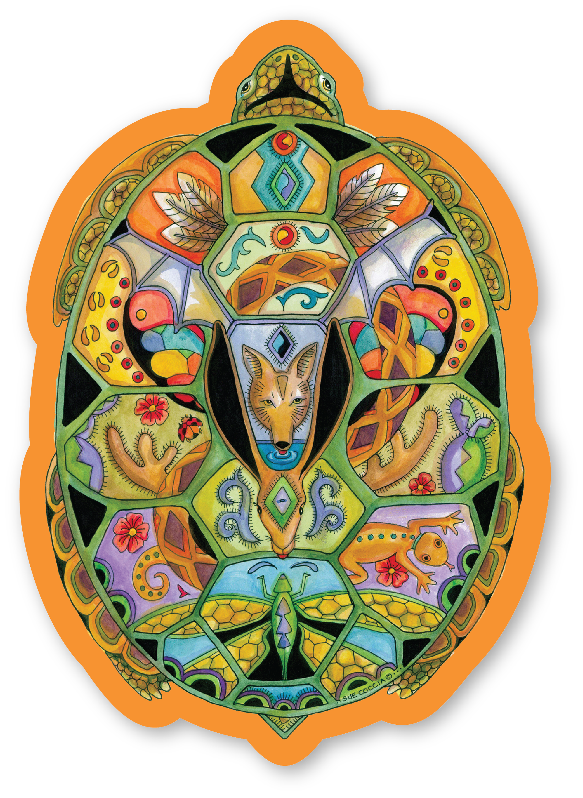 Morris Magnets - Wholesale Coasters - Coaster - Earth Art Tortoise0