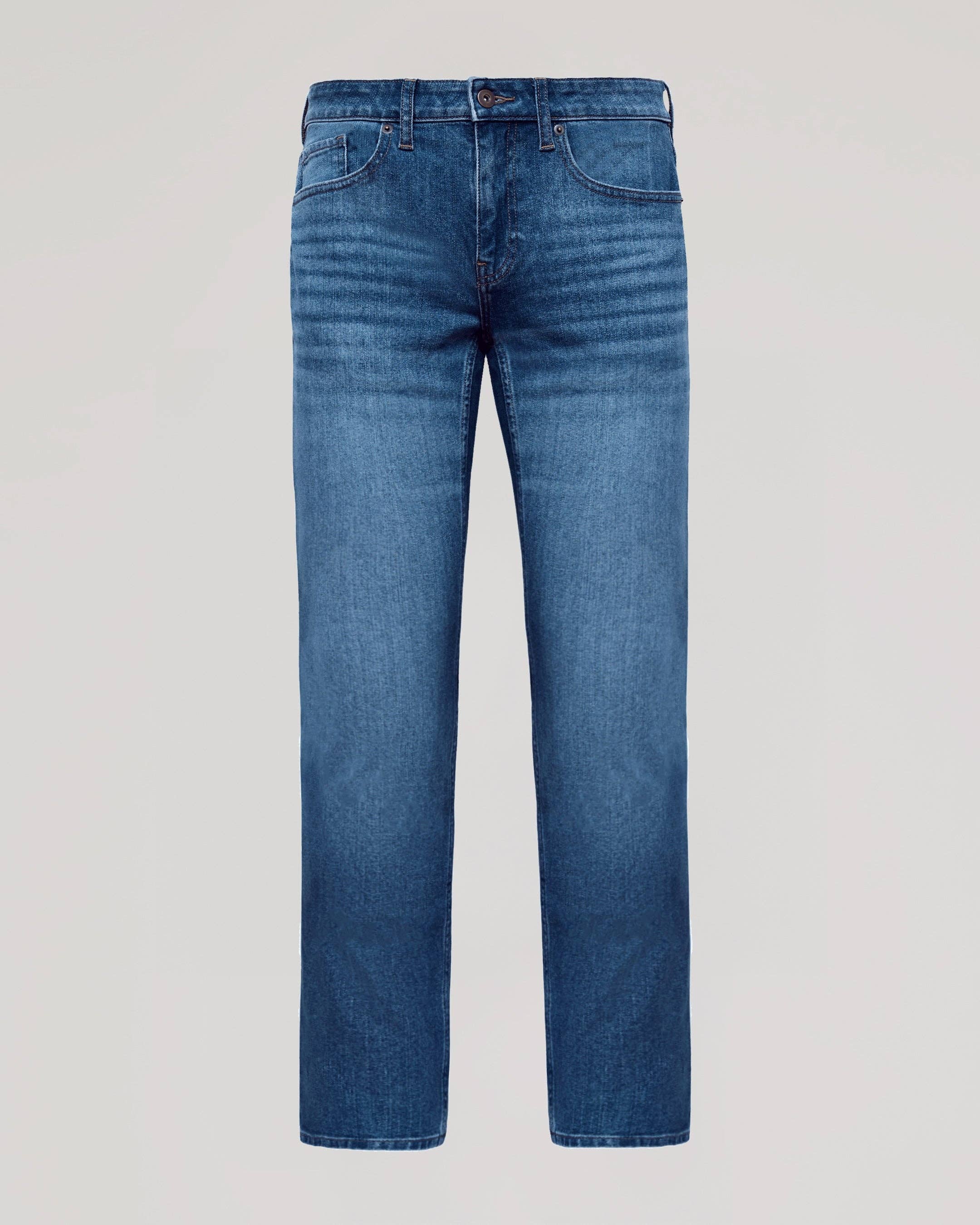 True Classic - Wholesale Jeans - Men's - Medium Indigo Wash Straight Authentic Denim Jeans1