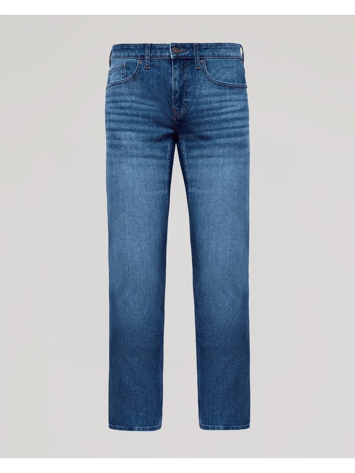 True Classic - Wholesale Jeans - Men's - Medium Indigo Wash Straight Authentic Denim Jeans1