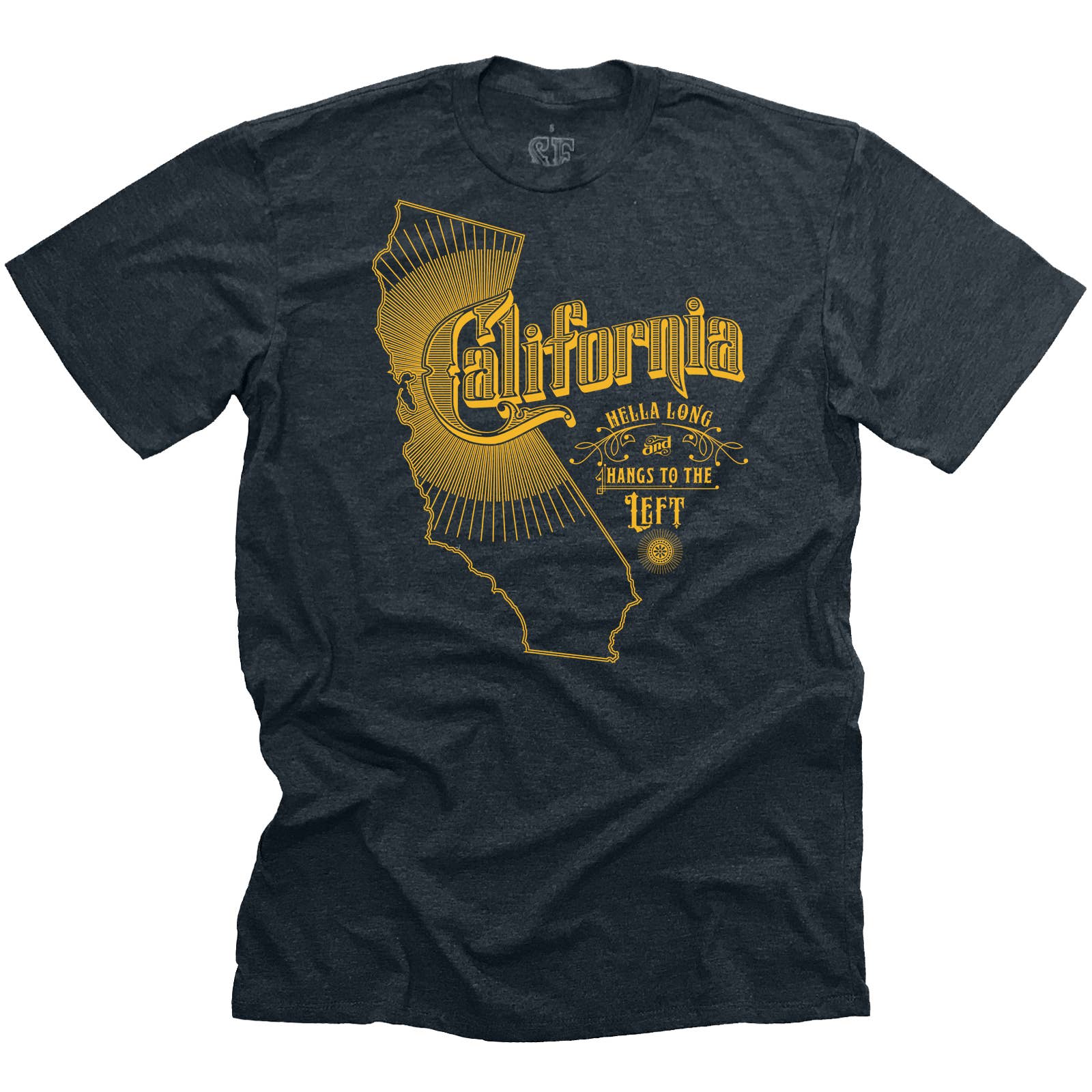 SF Mercantile - Wholesale Screen Printed T-Shirt - Unisex - California Hella Long and Hangs to the Left, Unisex Tee0