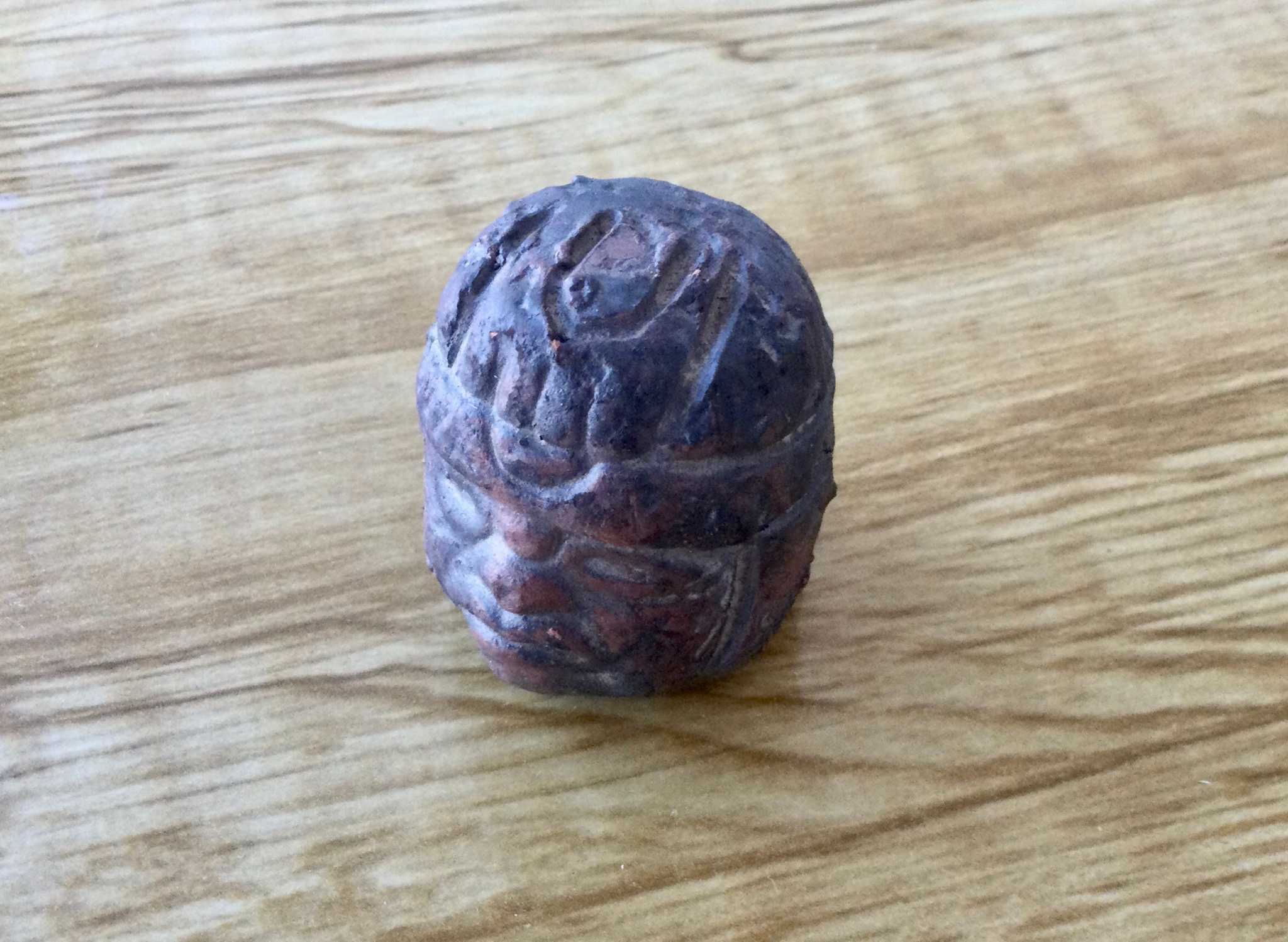 OllinMexica - Wholesale Decorative Figurine - Tête olmèque sculptée dans l'argile, figurine olmèque précolombienne préhispanique, collection de décoration mexicaine4