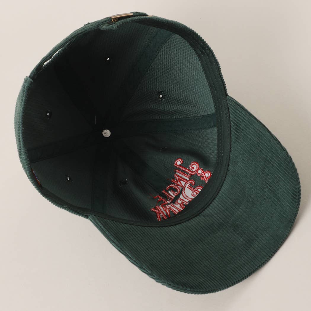 Fashion City – Engroshandel Baseballkasket - Unisex – JINGLE & DRINK Broderet Fløjl Baseball Cap10