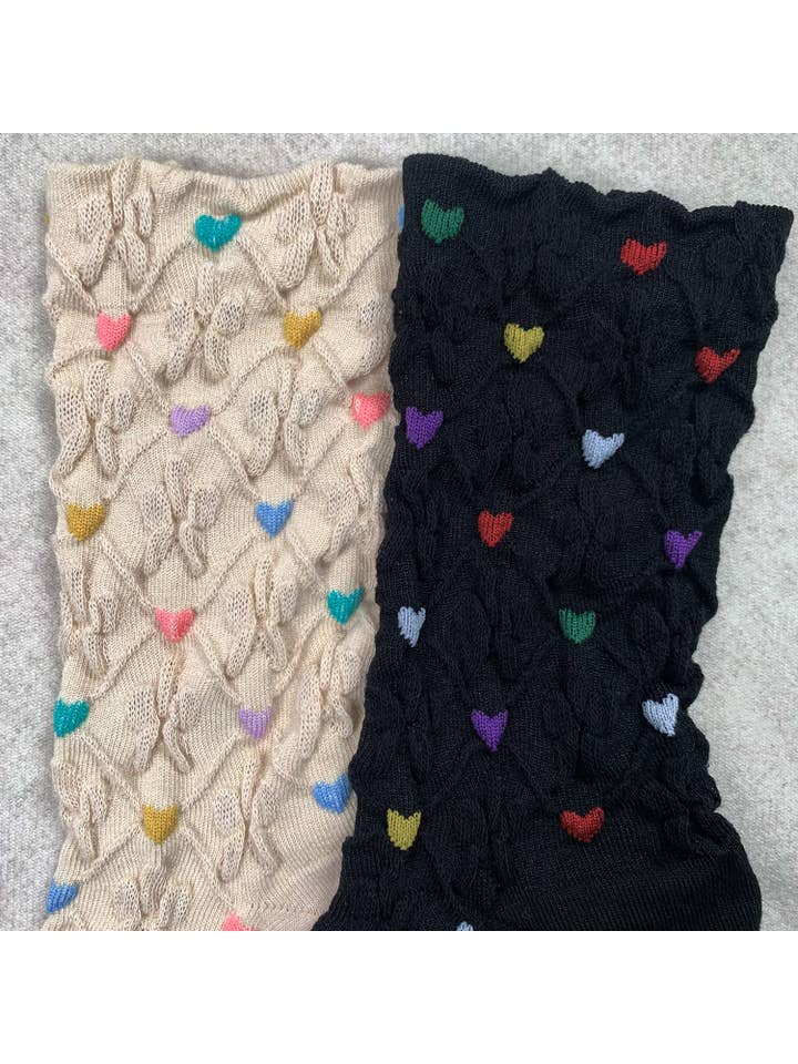 7DAYSSOCKS - Wholesale Socks - Women's - Women's Crew Embossing Heart Socks5