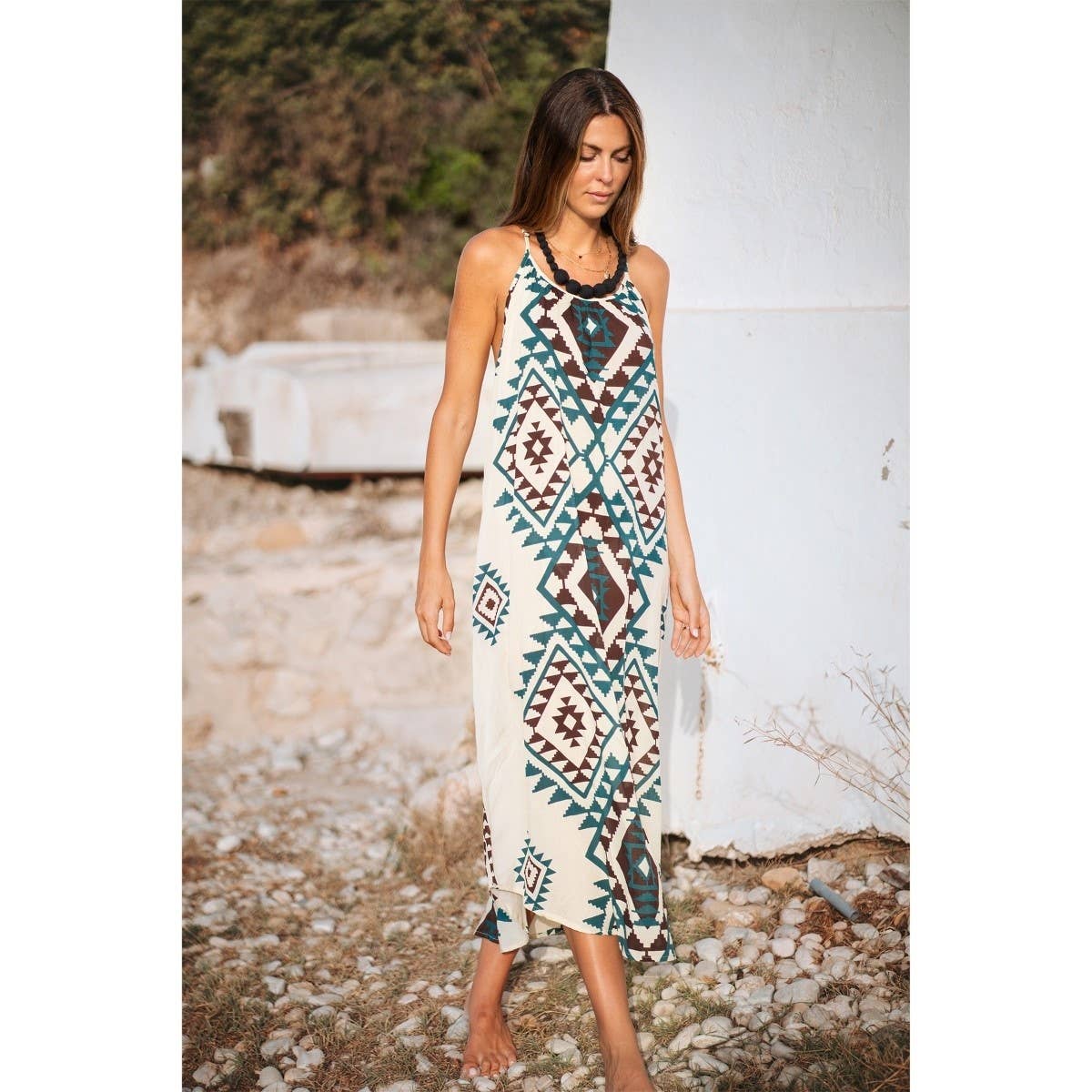 Blu Abito lungo midi St Martin in vendita all'ingrosso su Faire0