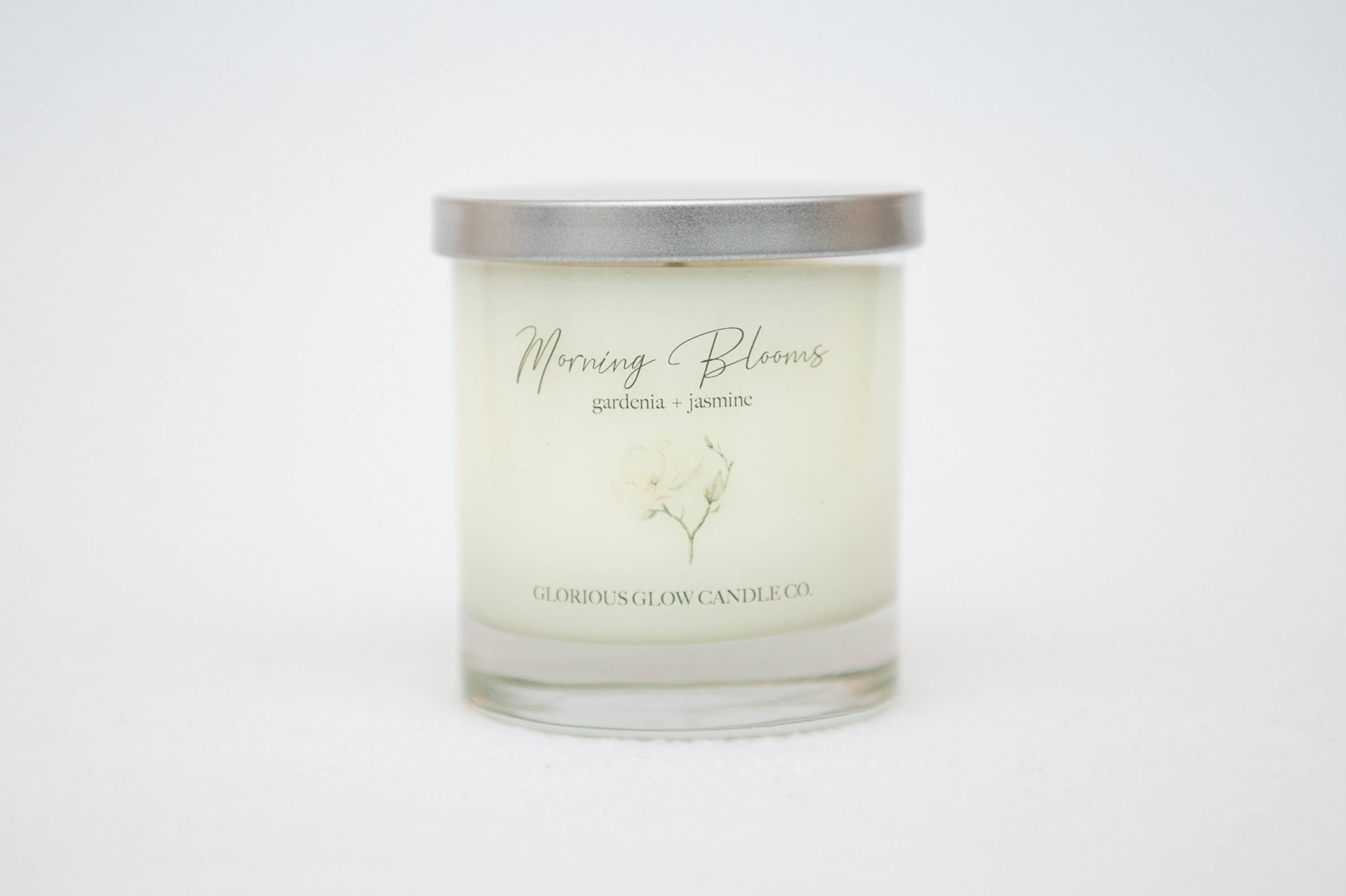Glorious Glow Candle Co. - Wholesale Jar/Filled Candle - Morning Blooms 8 oz. Soy Blend Container Candle with Lid
