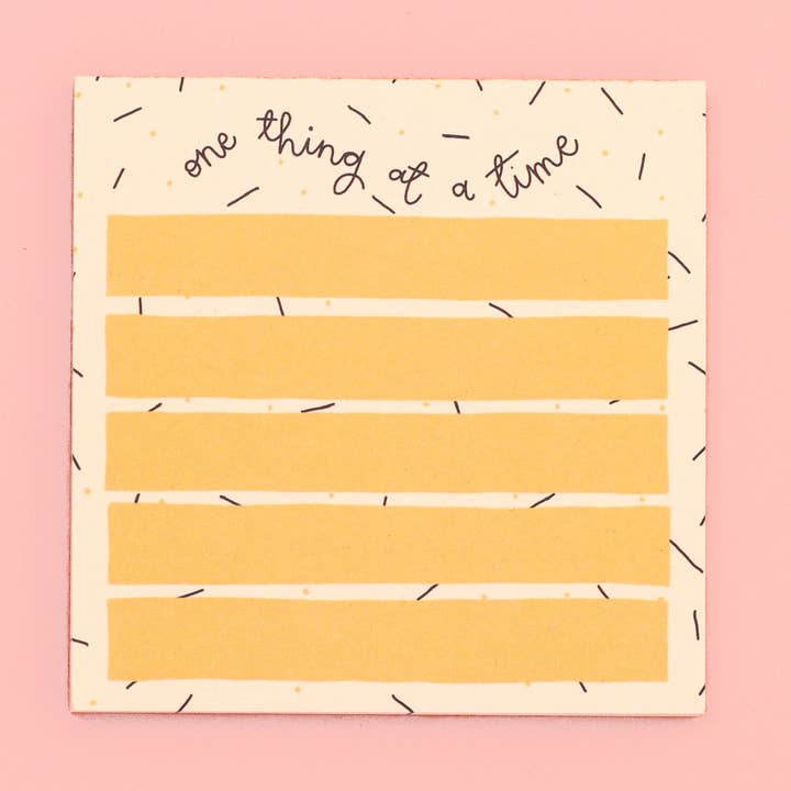 memo pad - one thing at a time for wholesale by Oh, Laura