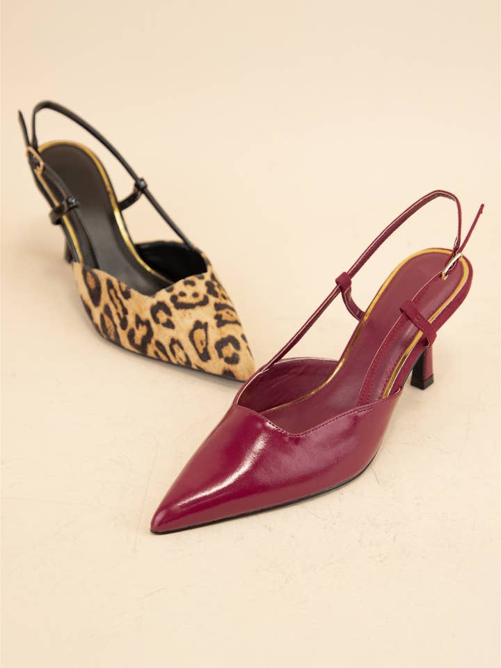 CCOCCI - Wholesale Hakschoenen - Dames - MINDY-11 PUNTIGE SLINGBACK HAKKEN MET NAALDHAK11