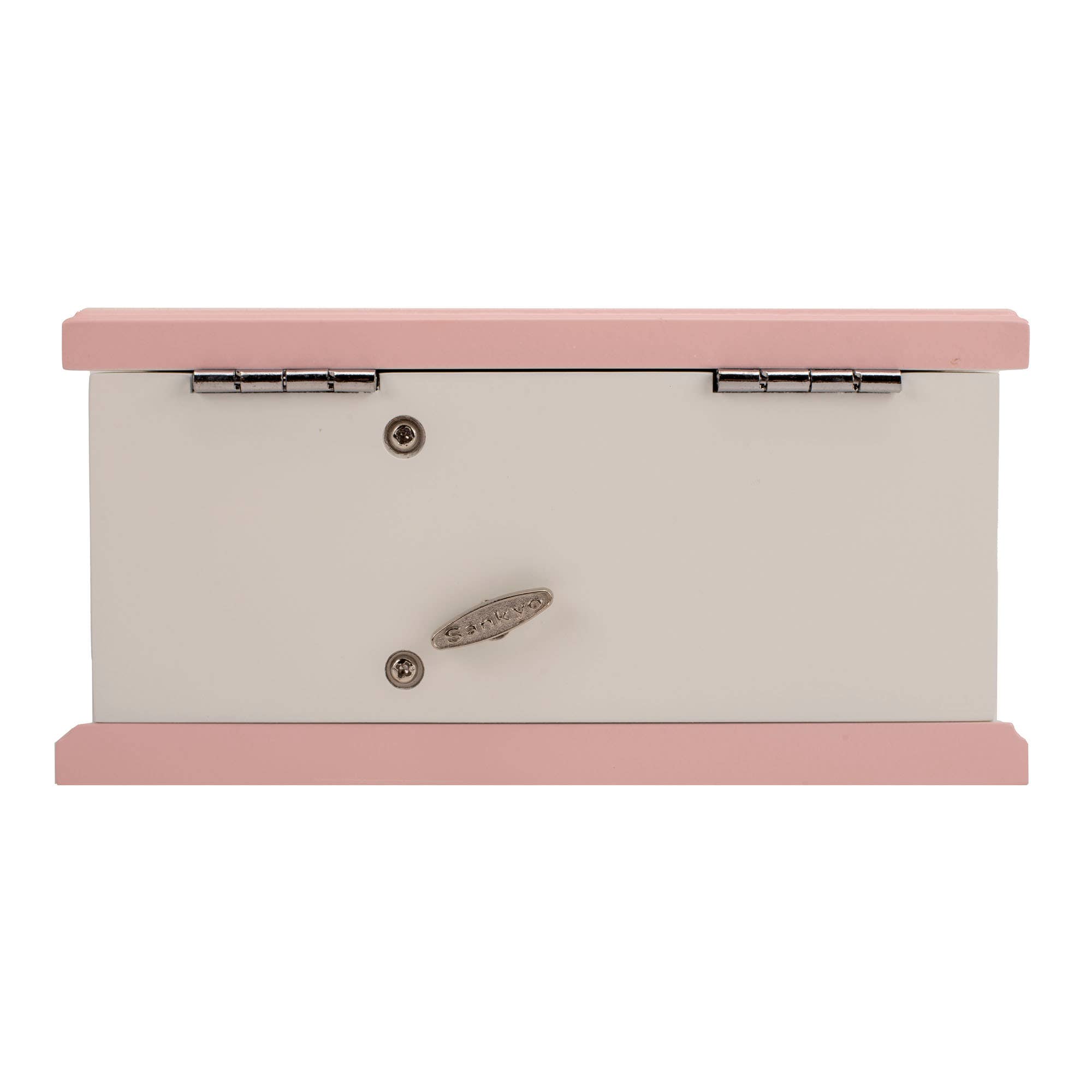 EAST AVENUE - Vente Boîte/rangement à bijoux – enfant - Boîte à bijoux musicale en MDF/velours Ballerine blanc/rose 7,5x5,44