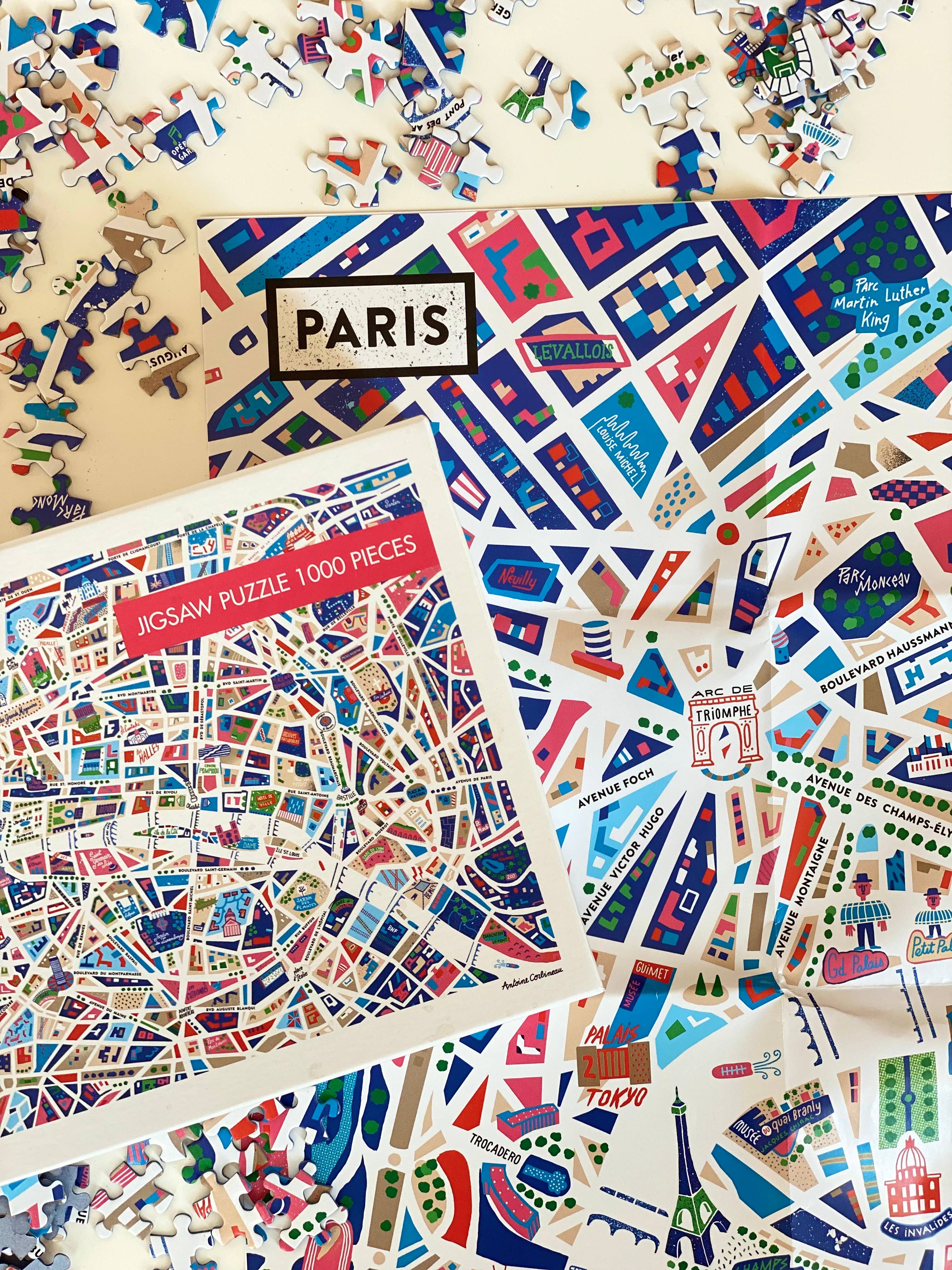 Image Republic - Wholesale Puzzle - Adult - CORBINEAU PARIS DAY MAP PUZZLE 48x68 cm1