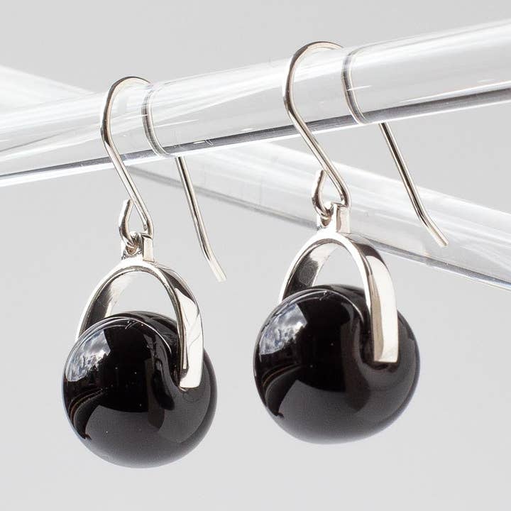 Venus Obsidian - Silberne Ohrringe für den Großhandel von OR Design