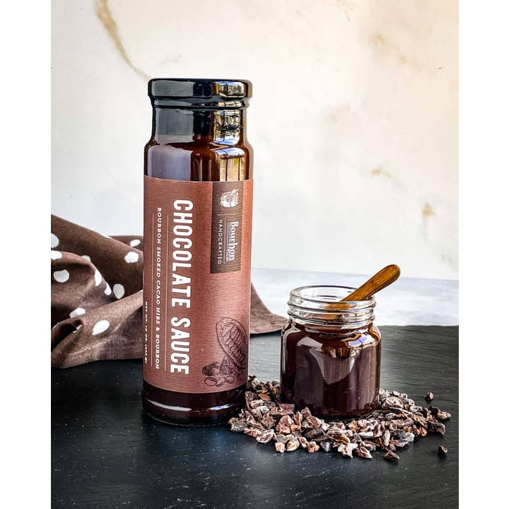 Bourbon Barrel Foods - Wholesale Hot Fudge/Chocolate Spread - Chocolate Sauce with Bourbon Smoked Cacao Nibs & Bourbon3