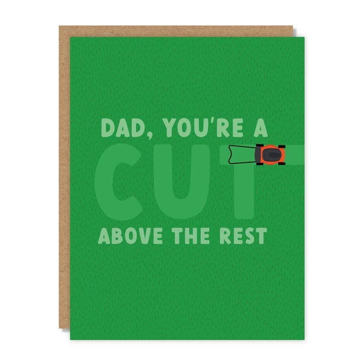 Papa, tu es un cran au-dessus des autres Carte de fête des pères pour la vente par Tiny Buffalo Designs Co.