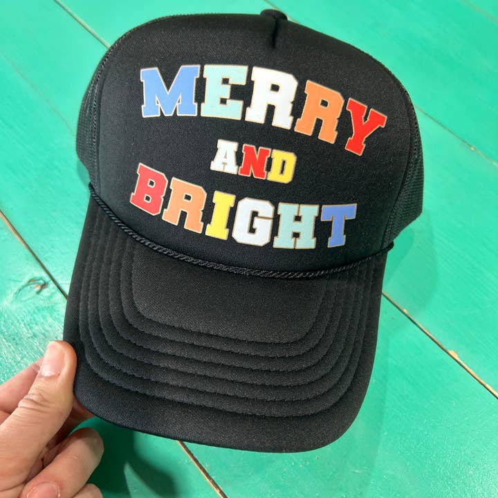 Vibes Hat Company – wholesale Trucker hat – Women’s – Merry & Bright Christmas Trucker | Holiday Hats | Trending3
