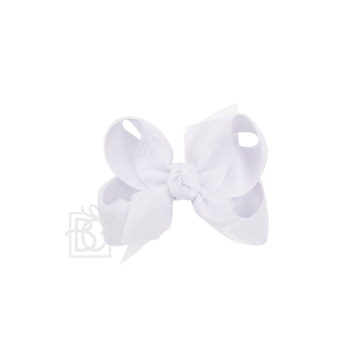 Beyond Creations, LLC – wholesale Hair bow – Kids – LAYERED ORGANZA/GROSGRAIN BOW ON CLIP30