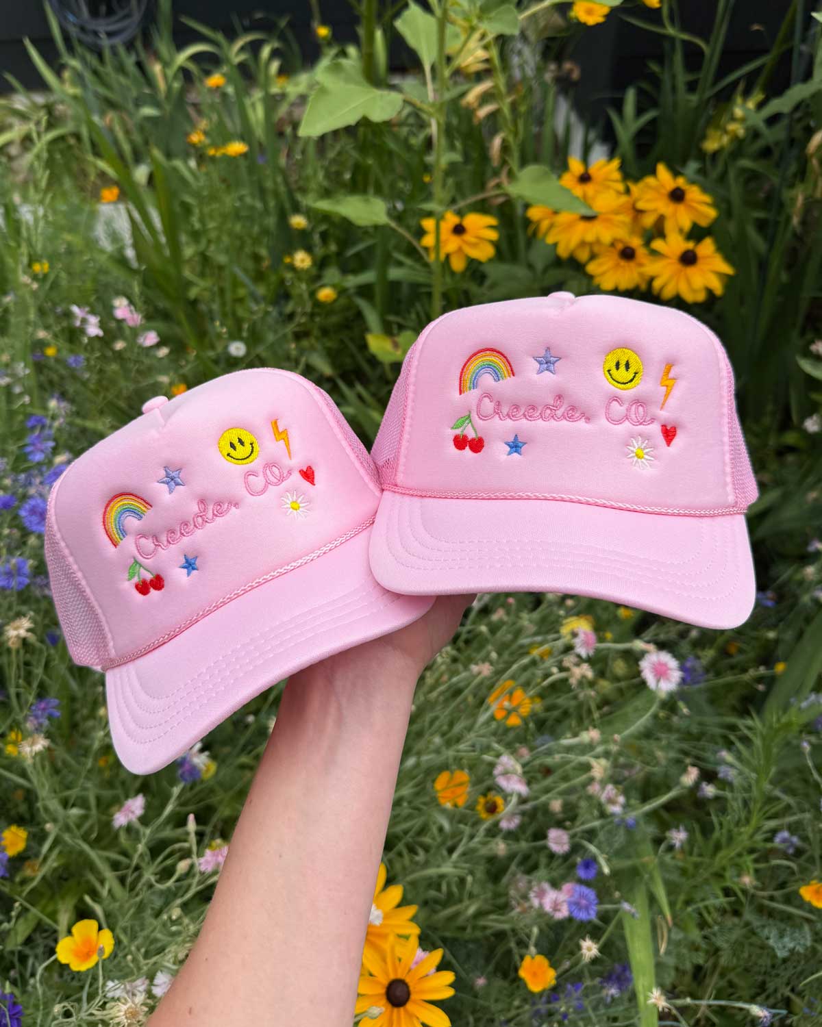 Sundrop - Wholesale Kids Hat - Kids - Personalized Kids Charm Pink Trucker Hat (Mama & Mini Match)11