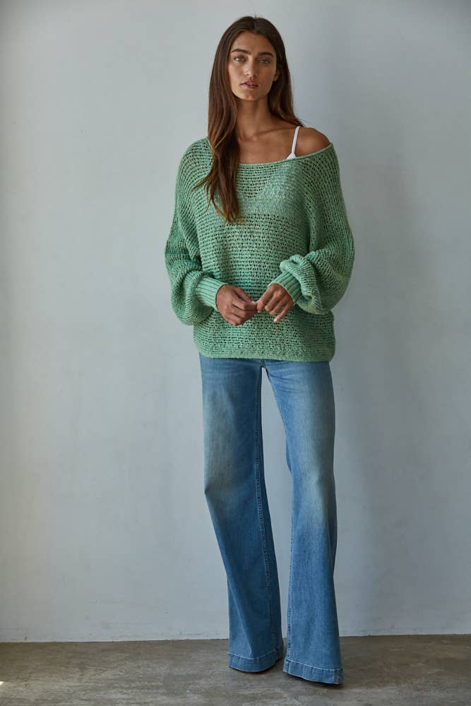 By Together - Wholesale Knit Sweater - Women's - W1106 | Sweater Knit Crochet Round Neck Long Sleeve Top14