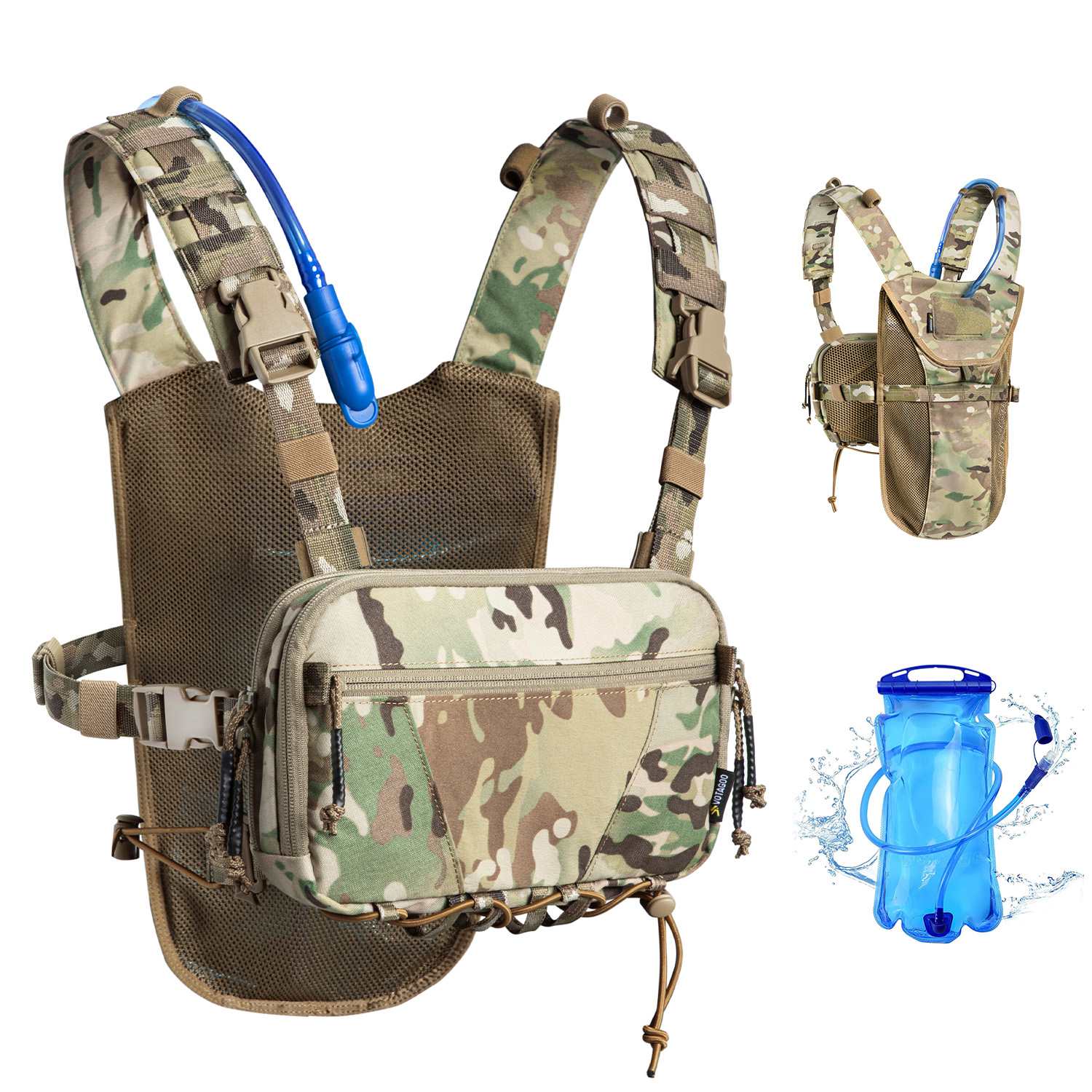 Antarctica Outdoors - Wholesale Belt Bag - Unisex - Votagoo Tactical Lightweight Running Hydration Vest with 2L Water Bladder Bag0