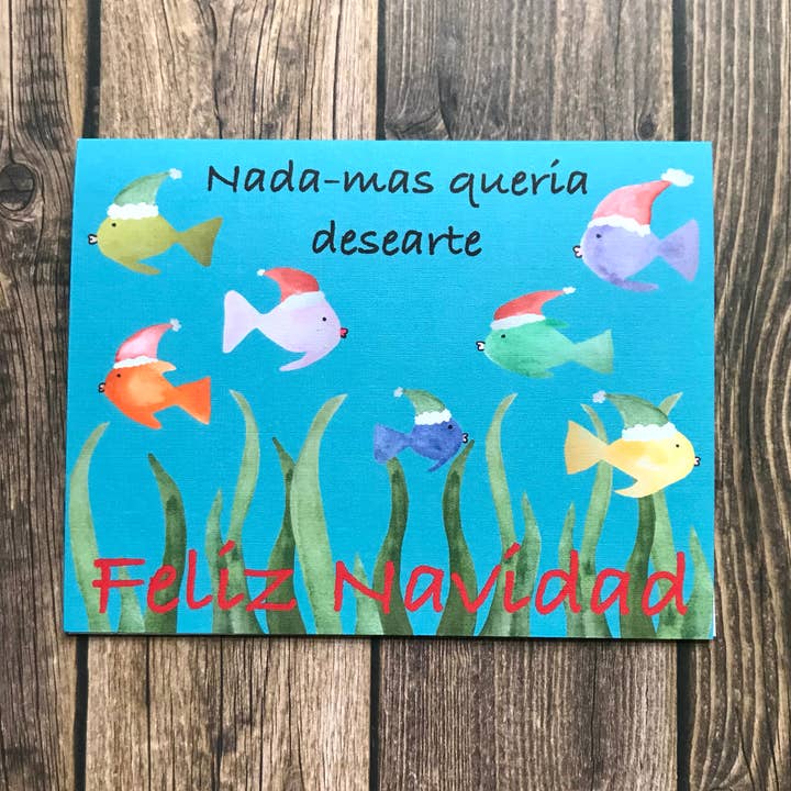 Carte Nadamas Queria Desearte Feliz Navidad pour la vente par Amor y Risas