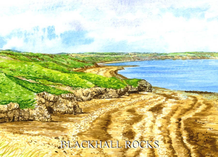 Robinson Collection – wholesale Magnet – County Durham .Acrylic Fridge Magnet, Blackhall Rocks.0