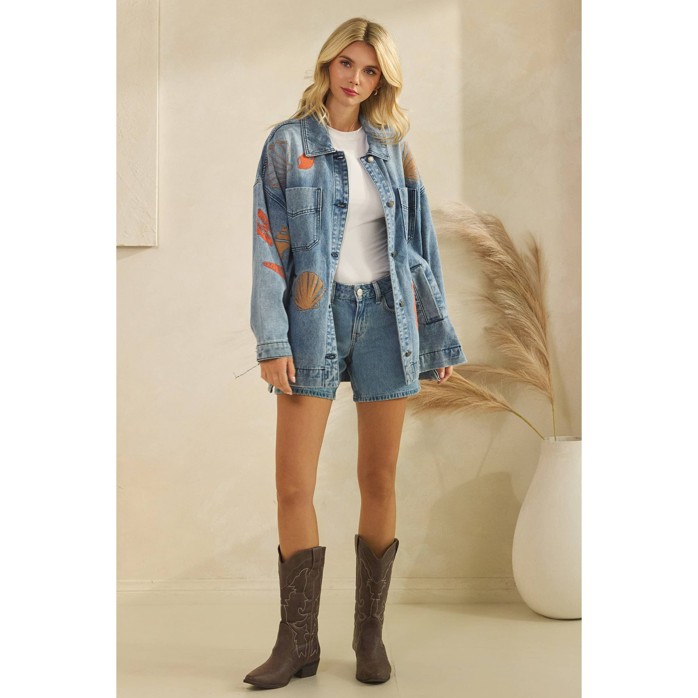 Veveret - Wholesale Denim Jacket - Women's - Embroidered Denim Jacket24