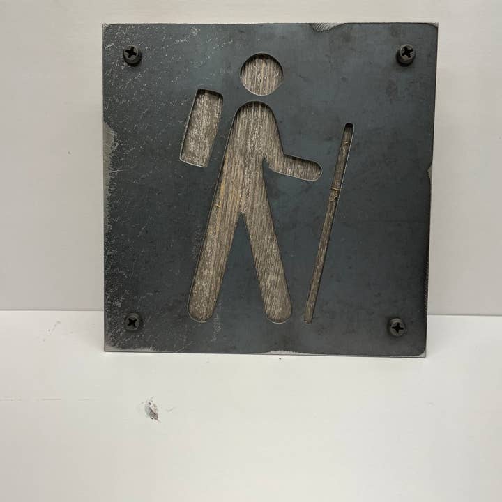 Madam Metalwork - Wholesale Wall Accent - Hiker Metal and Wood Wall Accent