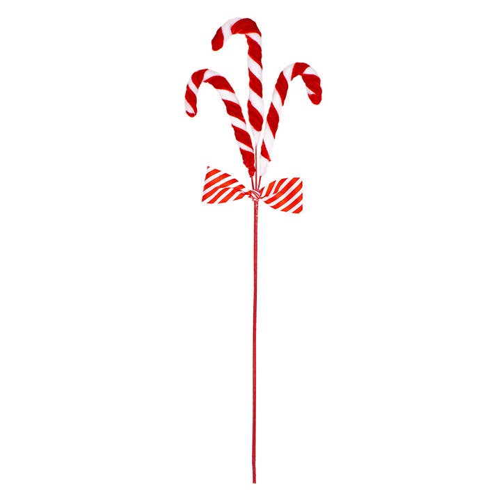 The Royal Standard – wholesale Decorative figurine – Candy Canes Stem Red/White 6x19.5