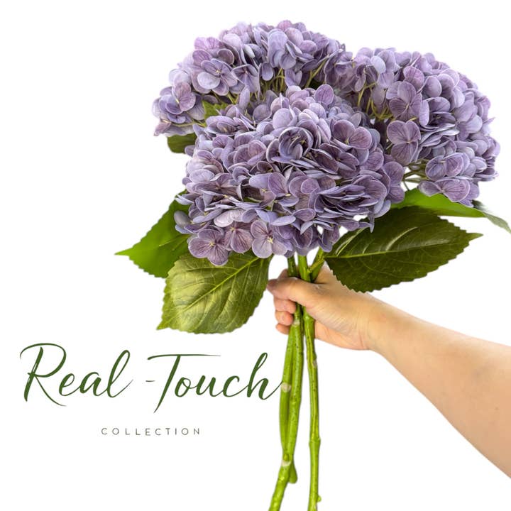 Angel Isabella - Wholesale Artificial Flowers - 22" Large Bloom Ultra Realistic Real Touch Hydrangea