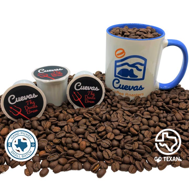 K-Cups "The Devil's Brew" for wholesale by Cuevas Coffee Roasters