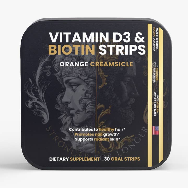 Vitamin D3 & Biotin Streifen: Perfekt für Haare, Haut, Zähne & Nägel für den Großhandel von Stronger For Longer