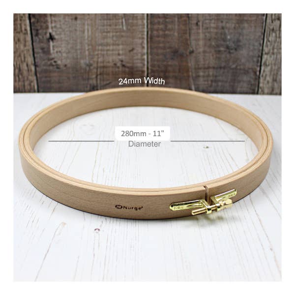Nurge - Wholesale Embroidery/Cross Stitch Supplies - Nurge 24mm (1") Beech Screwed Embroidery Hoops6