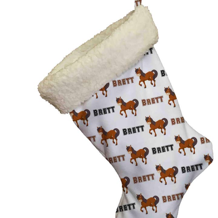 Meia de Natal personalizada para cavalos por atacado de Potter's Printing