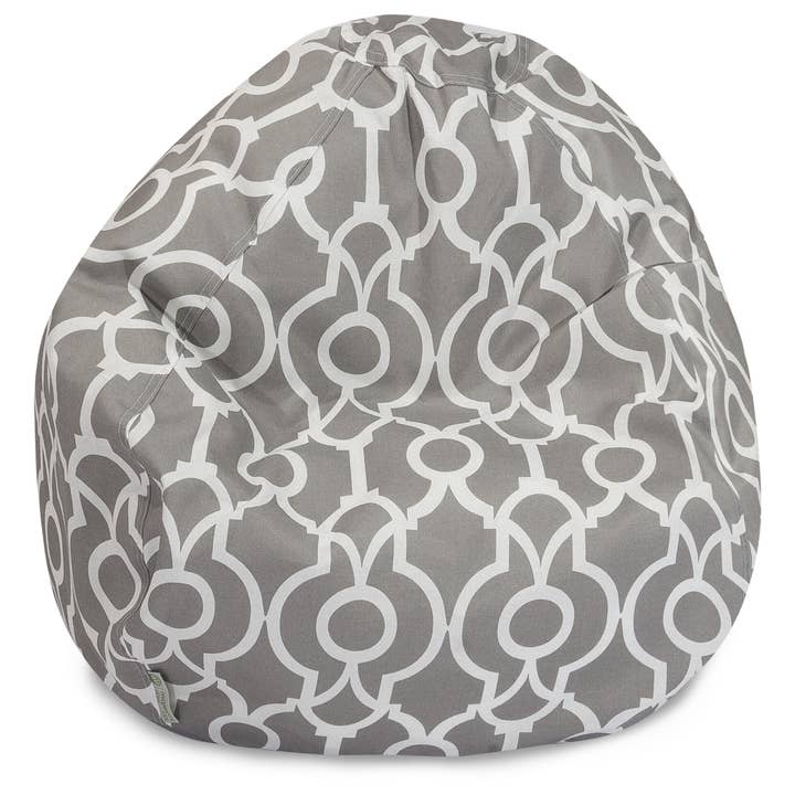 Majestic Home Goods Gray Athens Large Bean Bag for wholesale by Majestic Home Goods