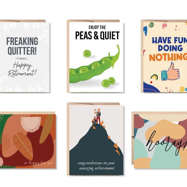 Congrats and Retirement Greeting Card Set or Single - Set #3 for wholesale by Oh, Hello Paper & Gifts