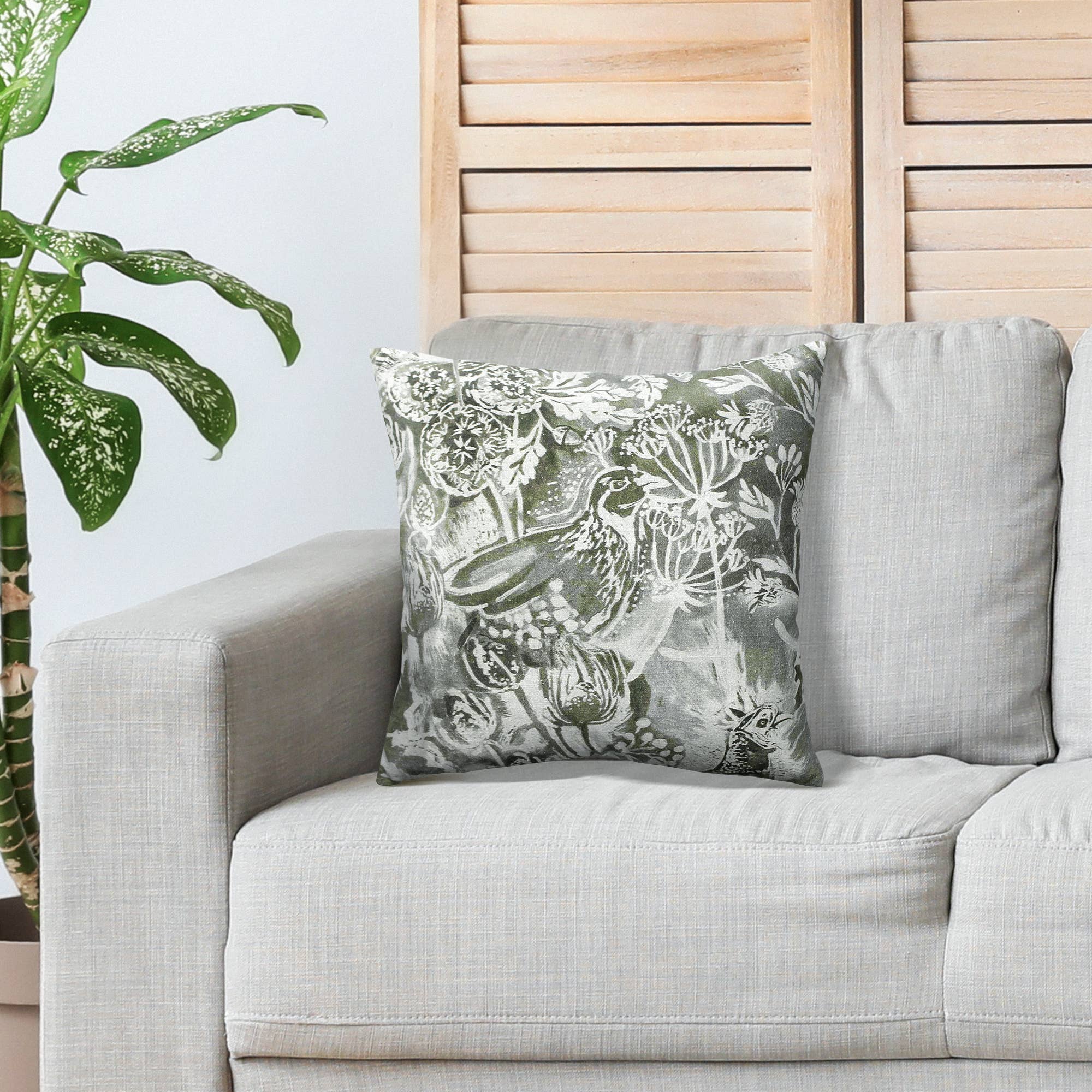 HomArt – wholesale Throw/decorative pillow – Madera Cotton Pillow, Moss Green4