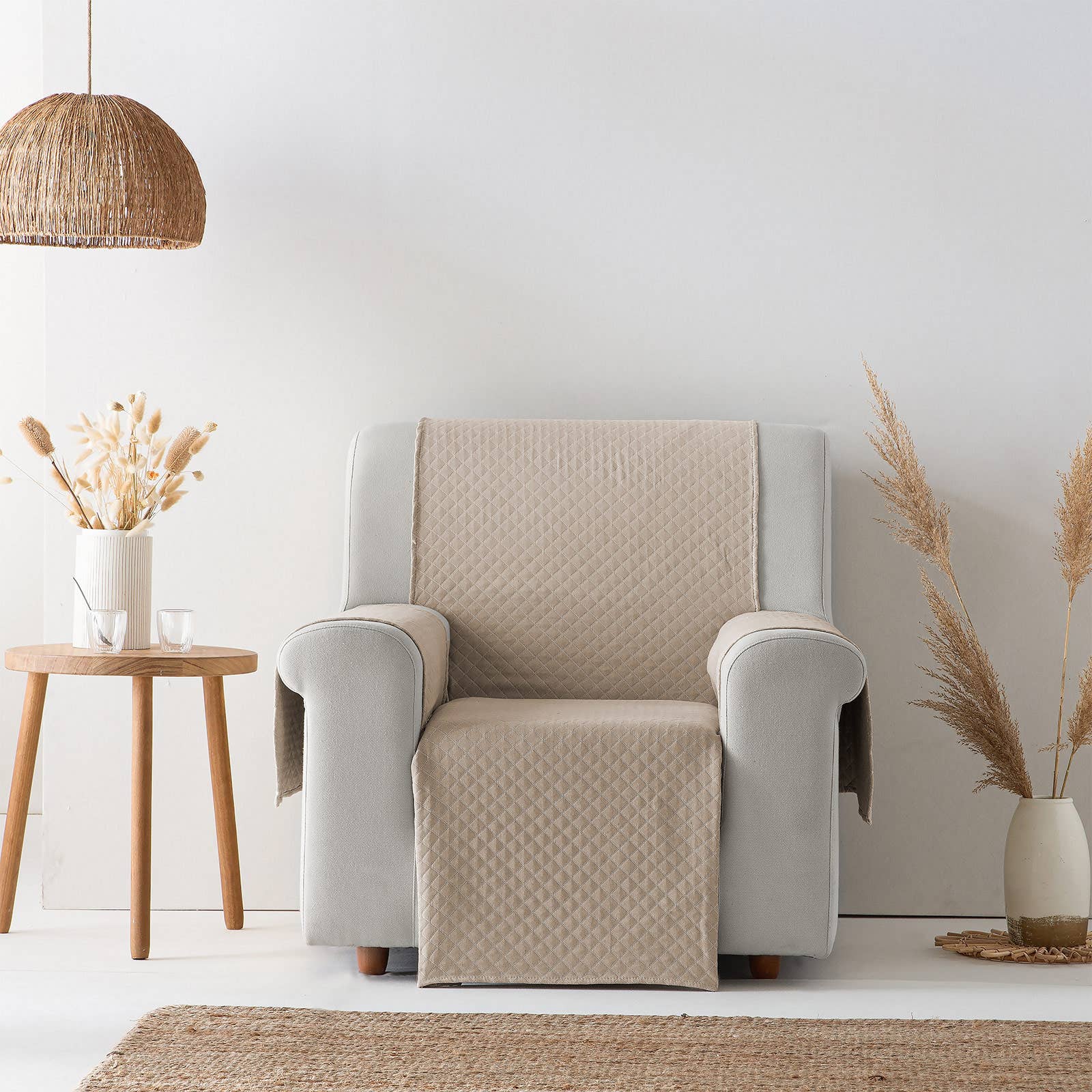 GAMUSI – Capa para cadeira/sofá por atacado – Capa de sofá lisa acolchoada algodão TRIVIAL7