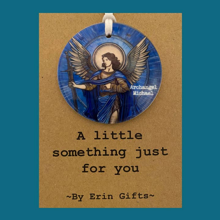 A Little Something - Archangel Michael Card & Ceramic Keepsa for wholesale by By Erin Cards and Gifts Ltd
