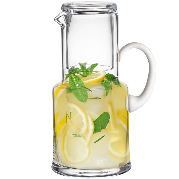 Grand ensemble à eau Opal avec manche blanc, 7 oz. pour la vente par Barski