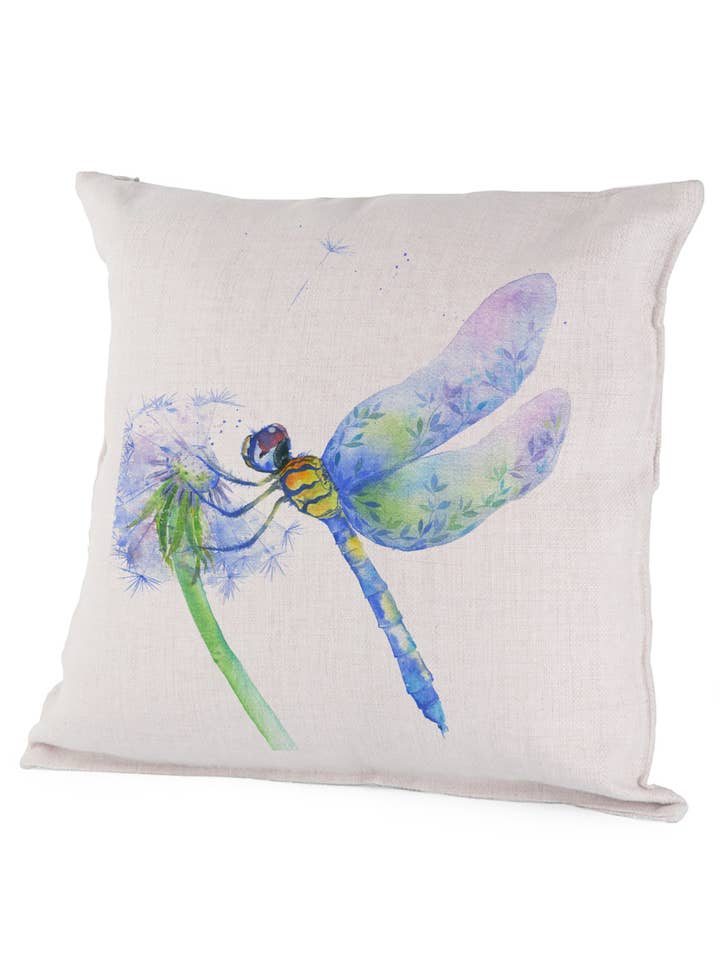 Kussenhoes (Canvas) 16x16" - Op de Vleugel- Libelle voor wholesale door Oladesign