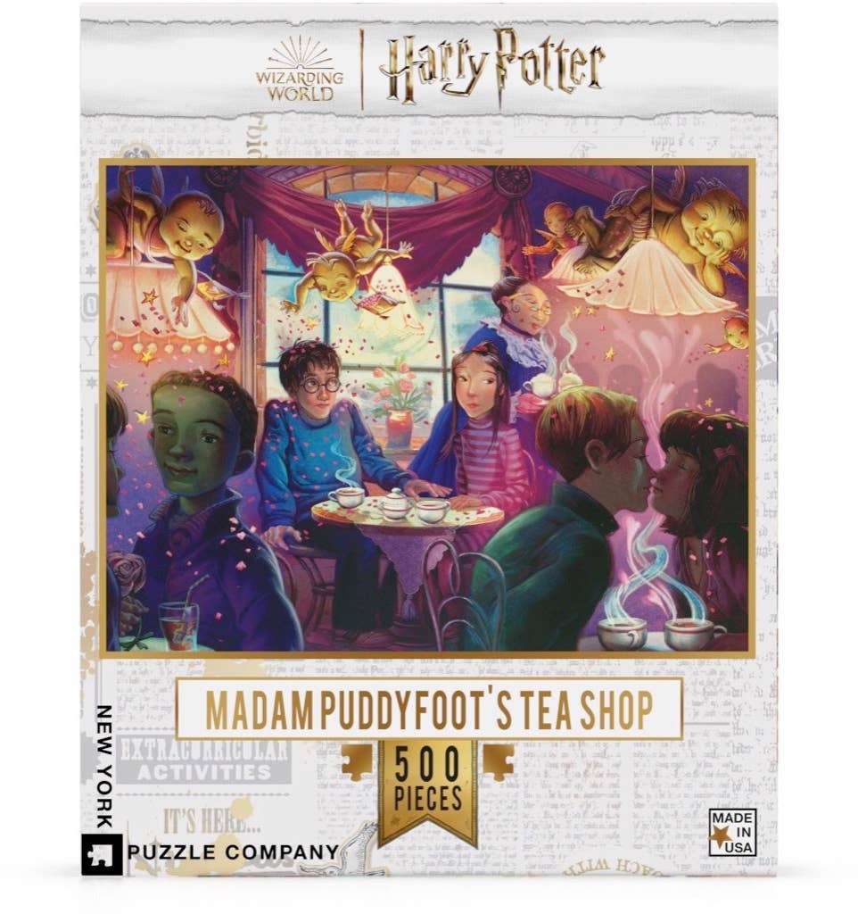 New York Puzzle Company - Wholesale Puzzle - Adult - Madam Puddifoot's Tea Shop - 500 Piece Valentine's Day Jigsaw Puzzle1