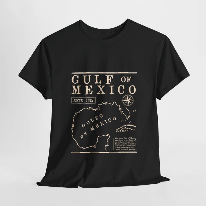 Kennidi Co. - Wholesale Screen Printed T-Shirt - Unisex - Gulf of Mexico Map Vintage T-shirt3