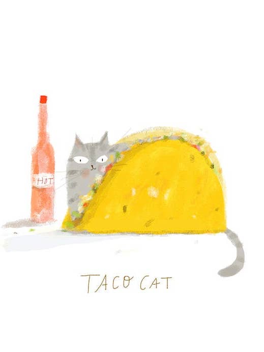 Taco Cat Art Imprimé pour la vente par The Dancing Cat