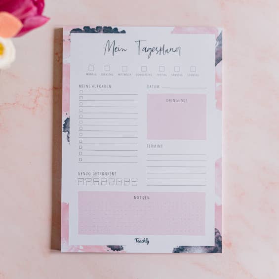 Teachly A4 Day Planner | Pink for wholesale by Teachly