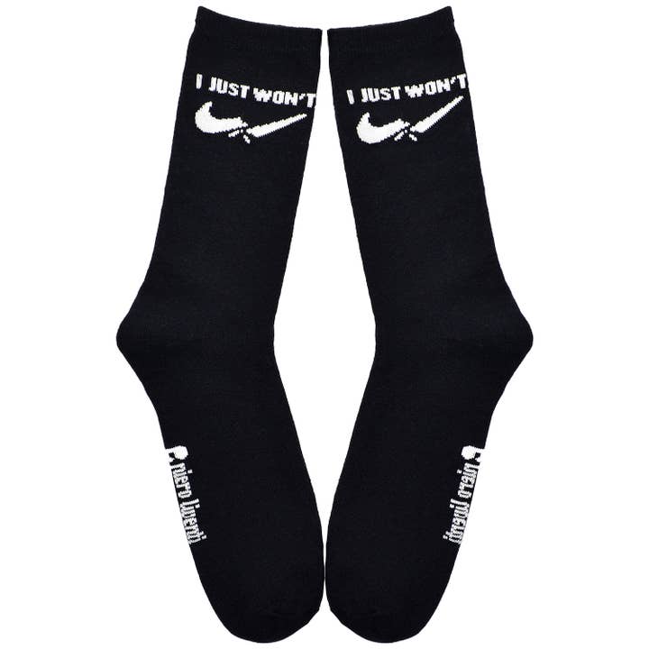 I Just Won't - Adult sock - One Hit Wonders - Size L for wholesale by Boogie Toes